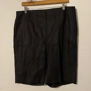 Eileen Fisher Organic Linen Walking Shorts - BLACK size SP
